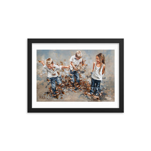 Brothers and leaves | Paper Prints