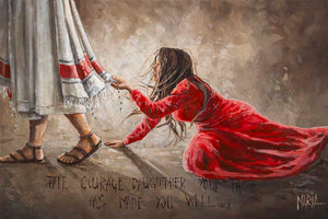 Touching the hem of Jesus | Luxury Canvas Prints