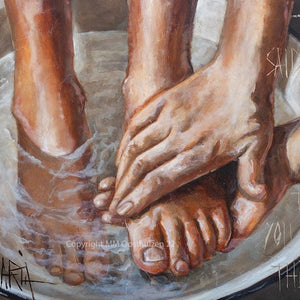 Washing Feet | Luxury Canvas Prints