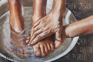 Washing Feet | Luxury Canvas Prints