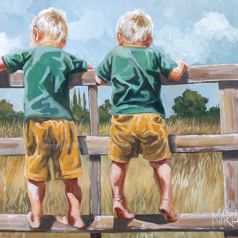 Springbokkies on the fence | Original Art