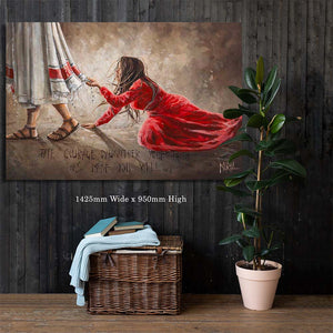 Touching the hem of Jesus | Luxury Canvas Prints