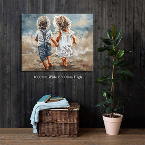 Little ones on the run | Luxury Canvas Prints