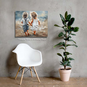 Little ones on the run | Luxury Canvas Prints