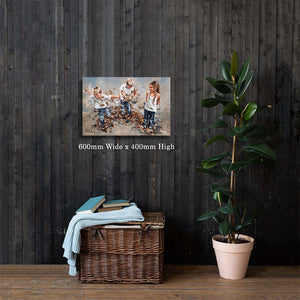 Brothers and leaves | Luxury Canvas Prints