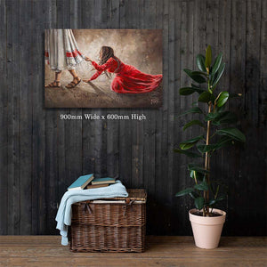 Touching the hem of Jesus | Luxury Canvas Prints