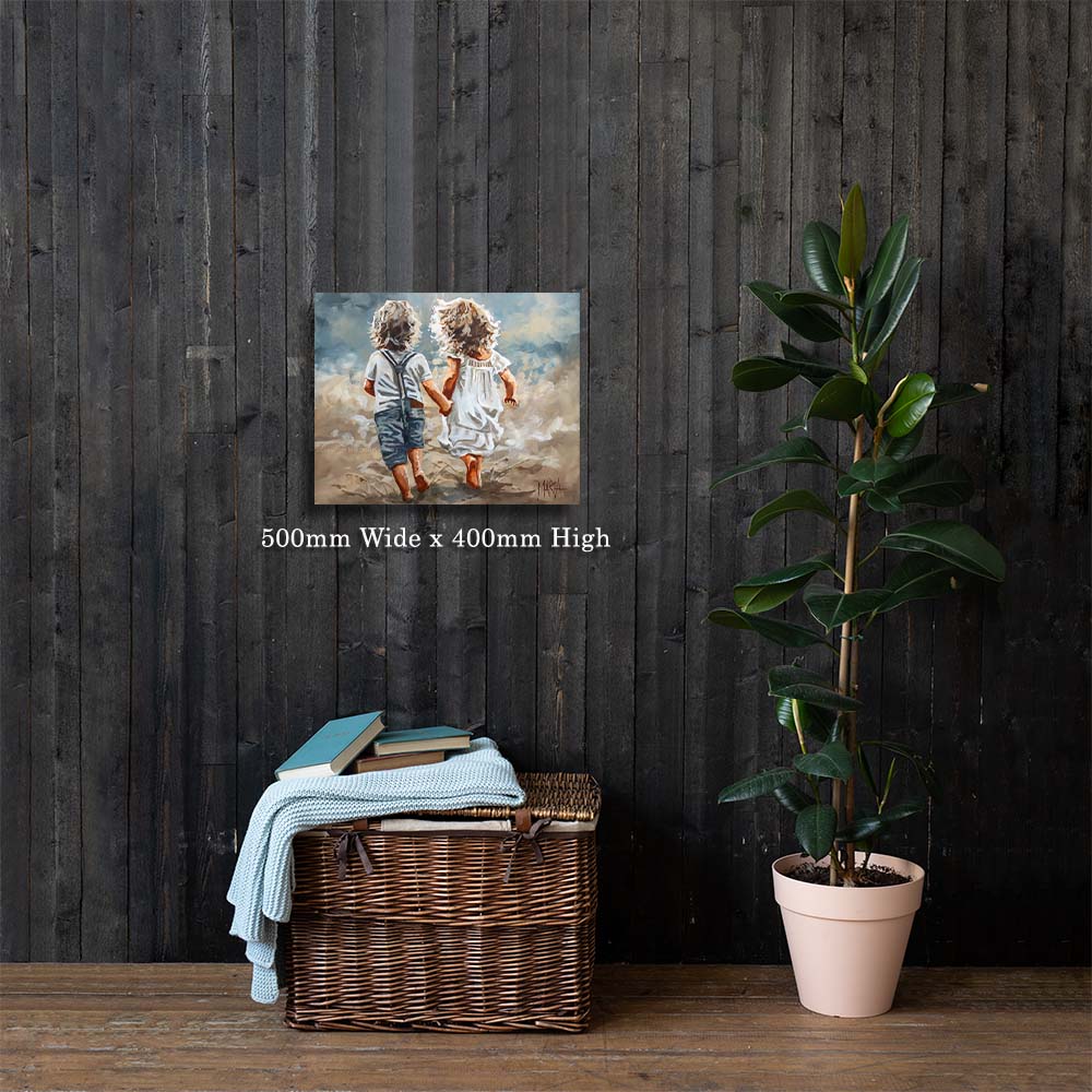Little ones on the run | Luxury Canvas Prints