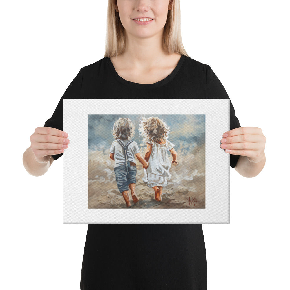 Little ones on the run | Canvas Prints