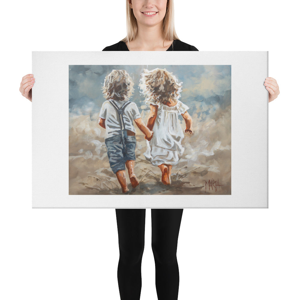 Little ones on the run | Canvas Prints