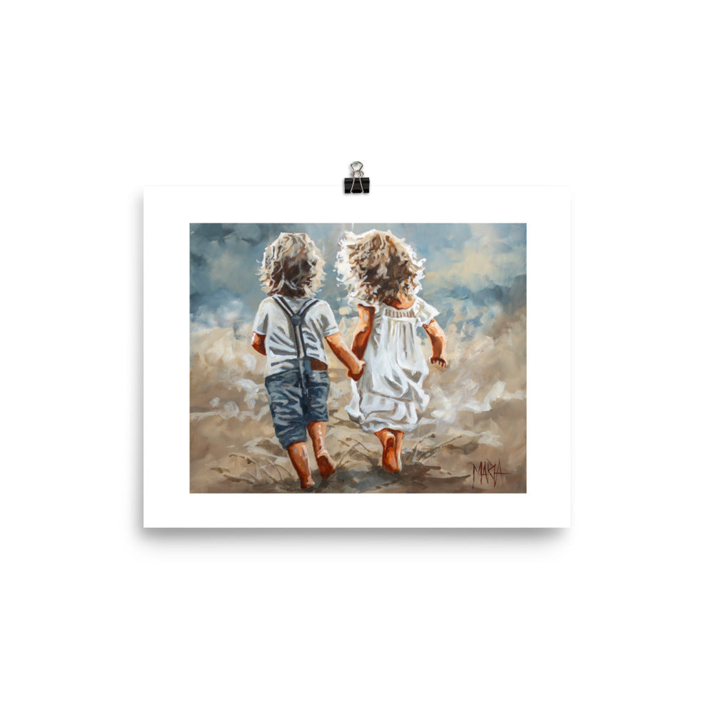 Little ones on the run | Paper Prints