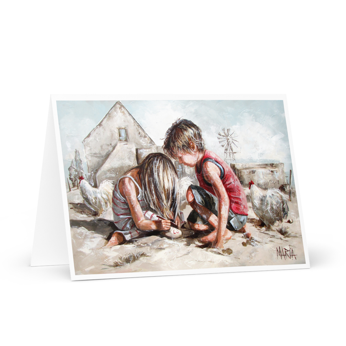 We Write A Stone Letter For Her | Greeting Card