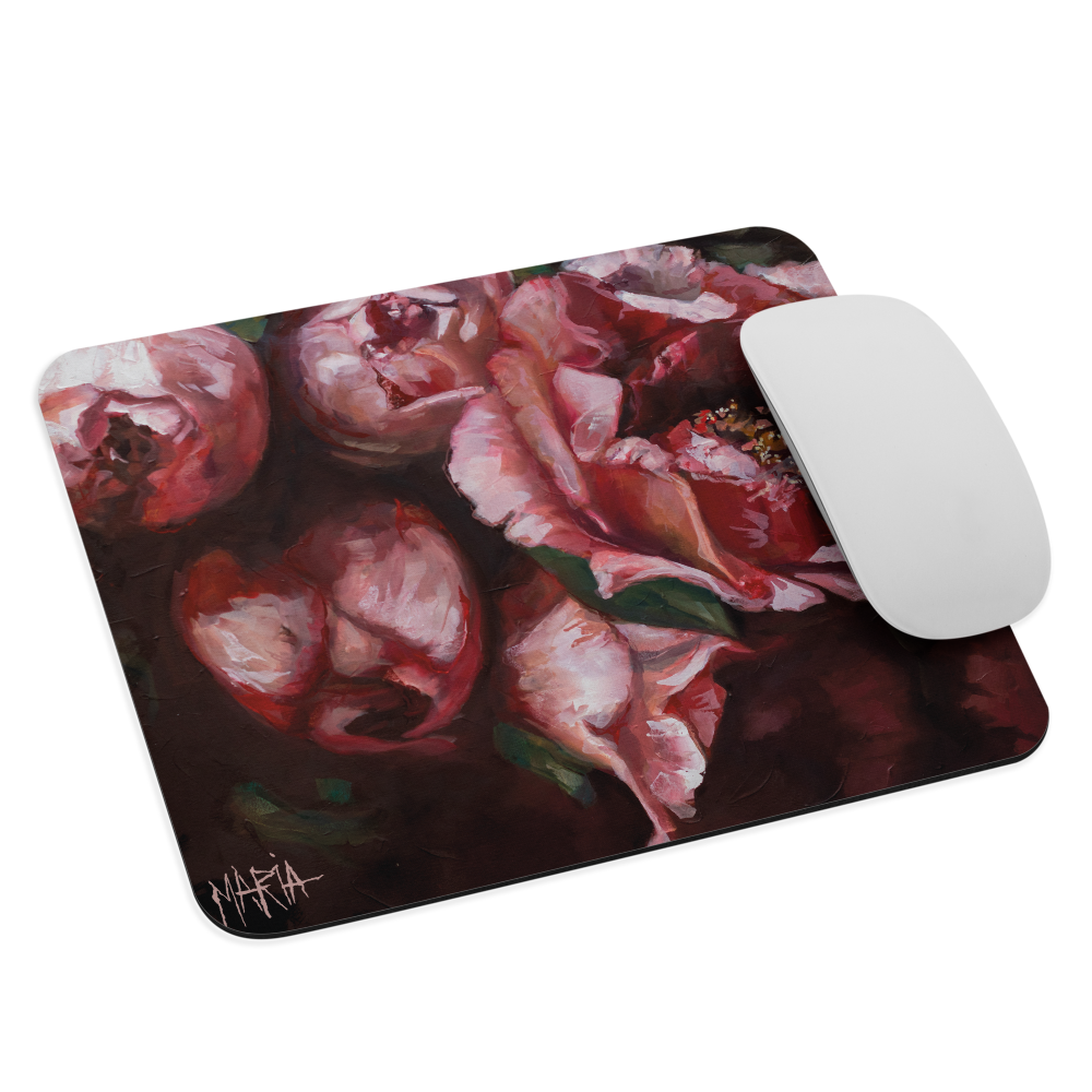 Crimson in Bloom | Mouse pad