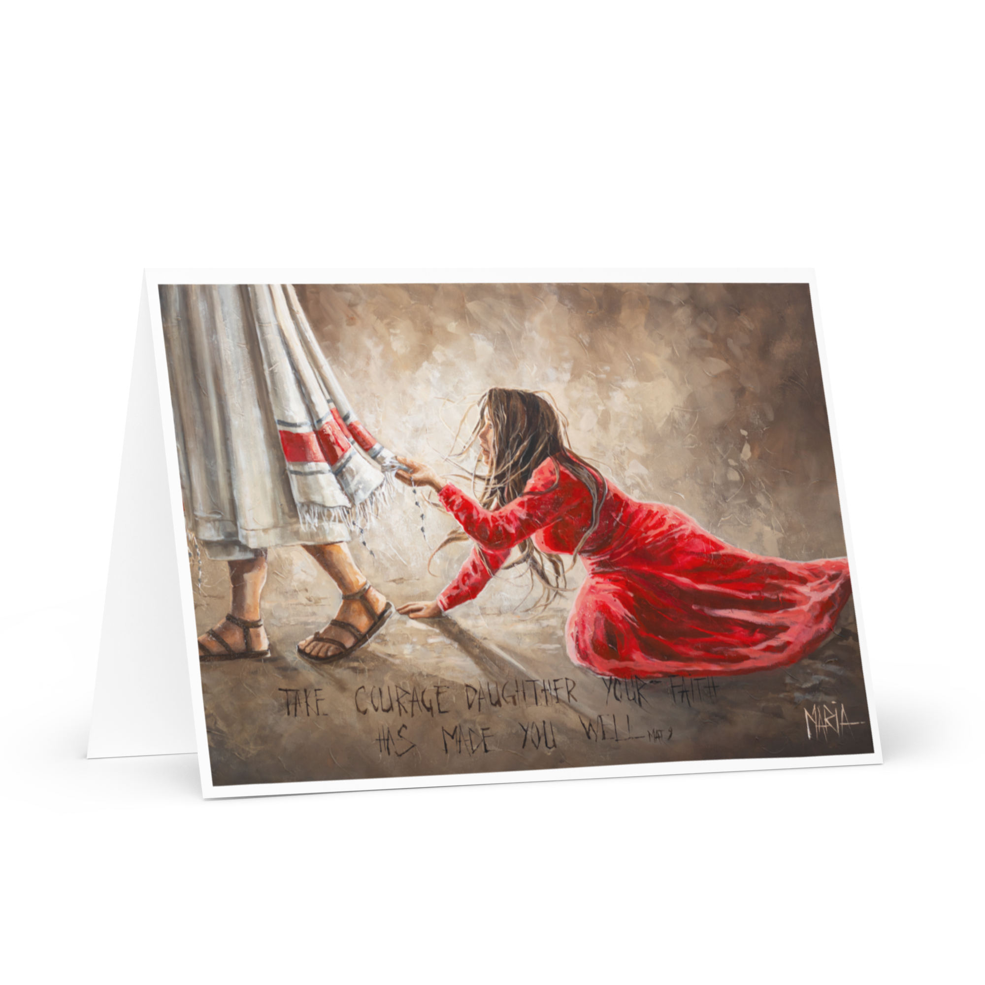 Touching the hem of Jesus | Greeting Card