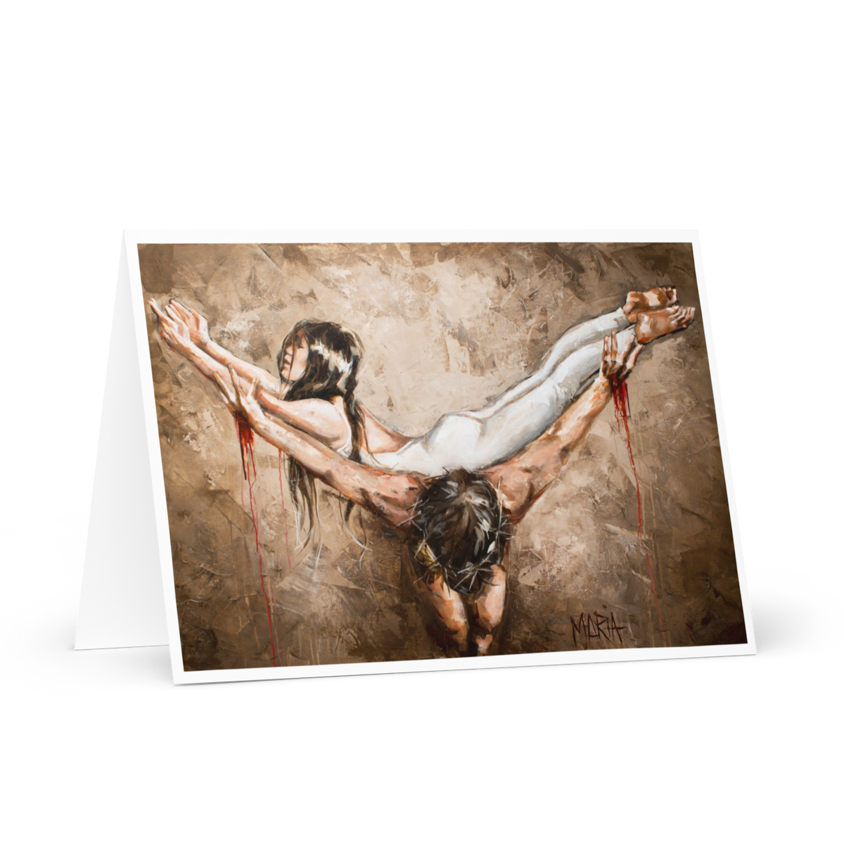 MGCU17089 On His Shoulders | Greeting Card