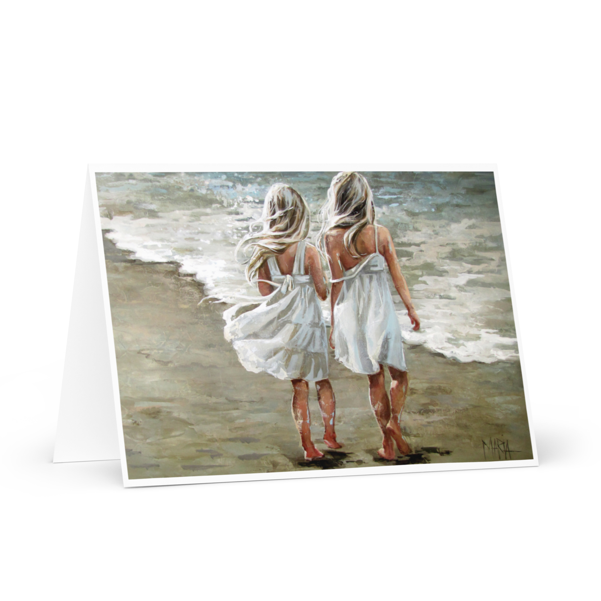 Long walk on the beach | Greeting Card